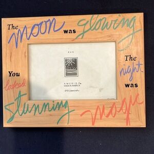 Wooden frame for romantic 4 X 6 picture never used